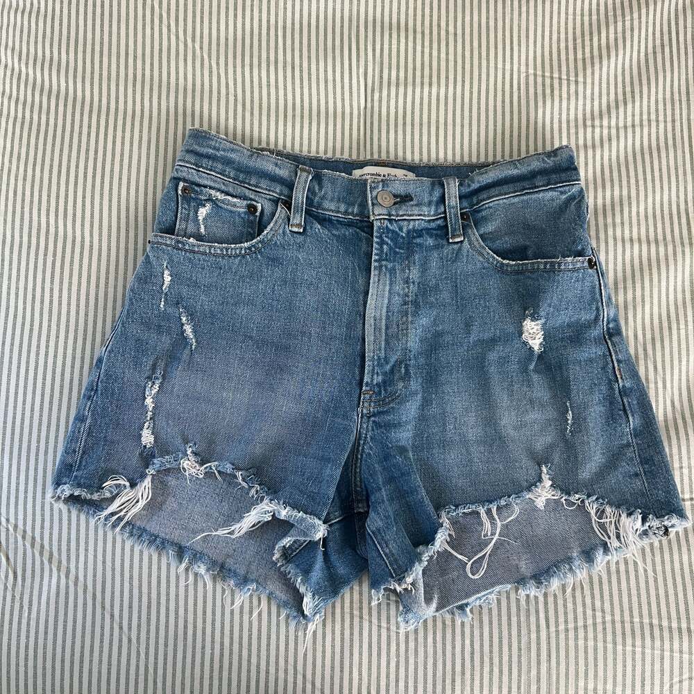 Abercrombie & Fitch Curve Love The 4" Mom Short High Rise Size 28
